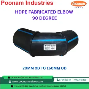 90 Degree HDPE Fabricated Elbow